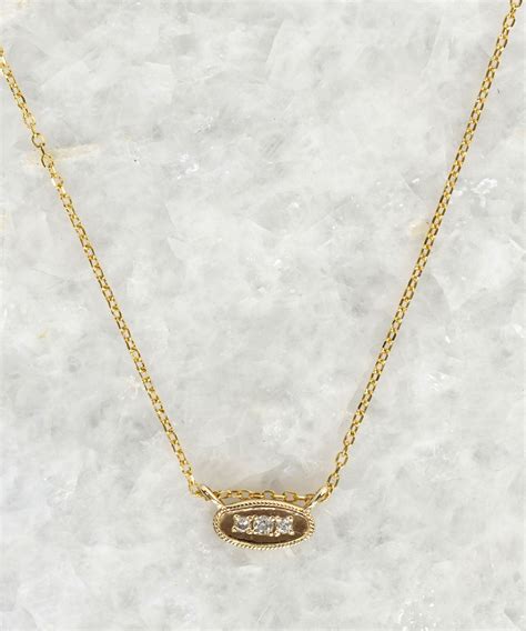 Oval Diamond Mirror Necklace The Golden Carrot