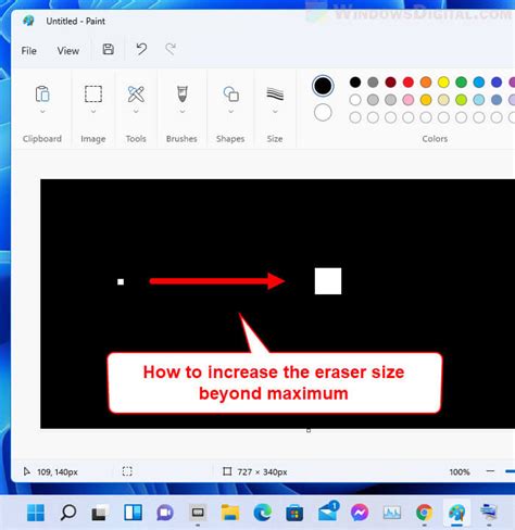 How To Increase Eraser Size In Paint Windows 11 Eraser Window