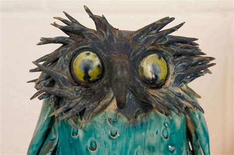 A Set Of Three Amazing Ceramic Owls At 1stdibs
