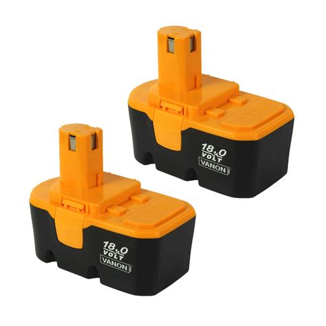 2 Pack For 18v Ryobi Battery Replacement P100 3600mah Ni Mh Battery