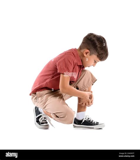 Little Boy Scratching Himself On White Background Stock Photo Alamy