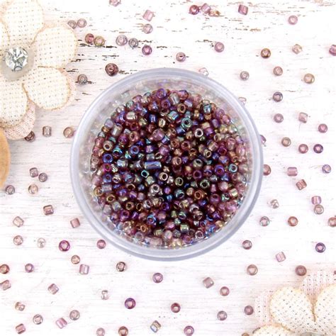 Light Ab Glass Seed Beads Size 12 Round —