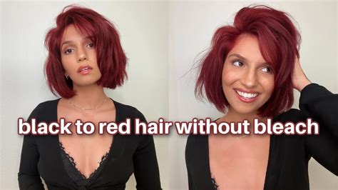How To Dye Black Hair Red For Hot Girl Fall Without Bleach 🍂 ️