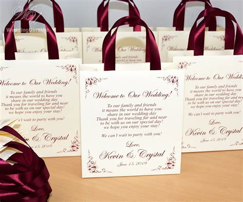 35 Wedding Thank You Bags With Satin Ribbon Handles And Your Etsy