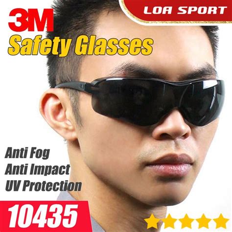 Jual Kacamata Hitam Pelindung Mata 3m 10435 Safety Glasses Anti Fug Dust Uv Di Lapak Loa Sport