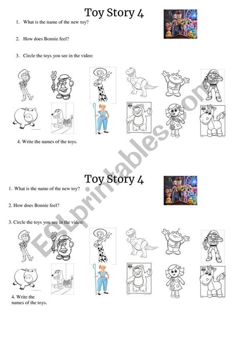 Toy Story Activity Sheets