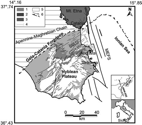 Schematic Geological Map Of Southeastern Sicily Modified From Azzaro