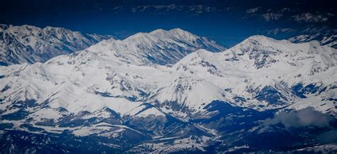 Aerial View Of Snow Capped Rocky Mountains In Colorado A Photo On