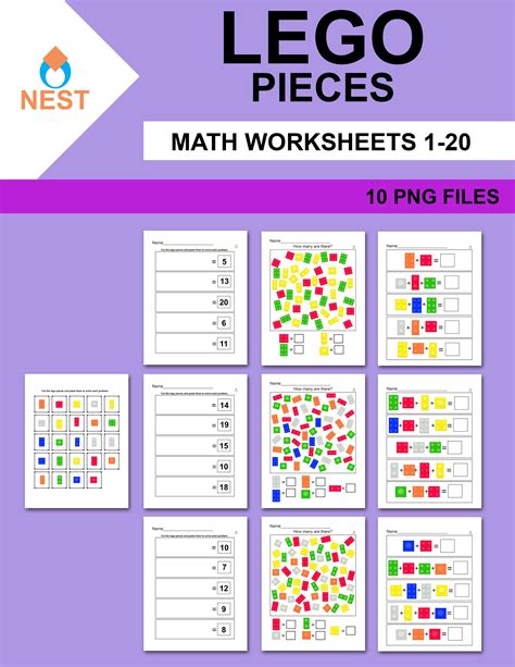 Lego Math Worksheets Counting 1 To 20 In 2020 Math Math Worksheets