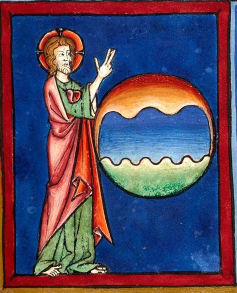 Creation Scene: 2nd Day | Psalter-Hours of Guiluys de Boisleux | France