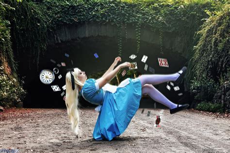 Alice Falling Down The Rabbit Hole By Crystalpanda On Deviantart