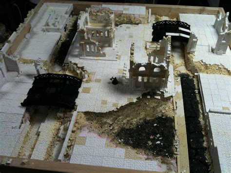 Epic Ruined City Table Ruined City Warhammer Terrain Miniature