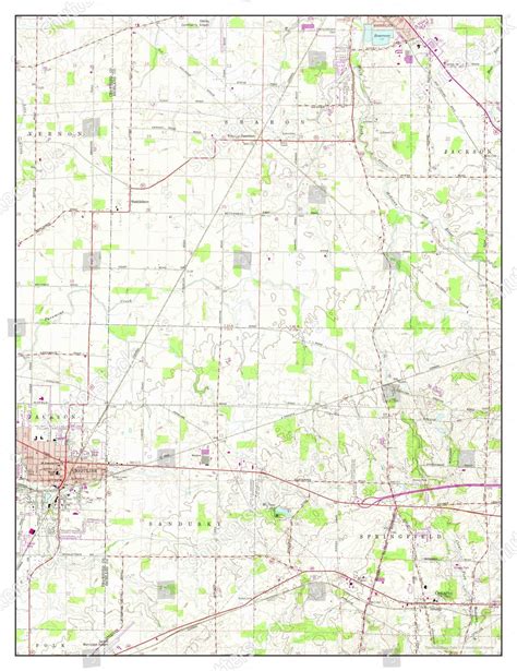 Usa Timeless Maps Crestline Ohio Map Editorial Stock Photo Stock