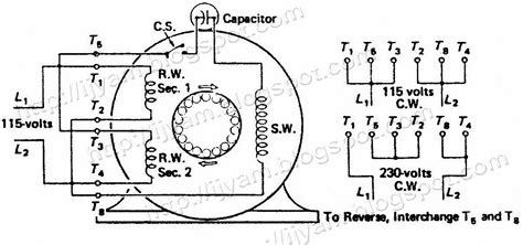 electrical control circuit schematic diagram  capacitor start motor technovation
