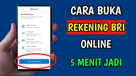 Cara Buka Rekening BRI Online YouTube