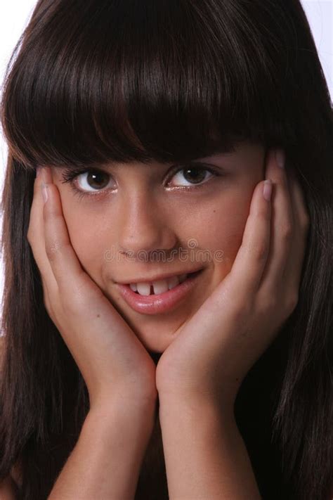 Cute Girl Smirking In A Headshot Stock Image Image Of Happy