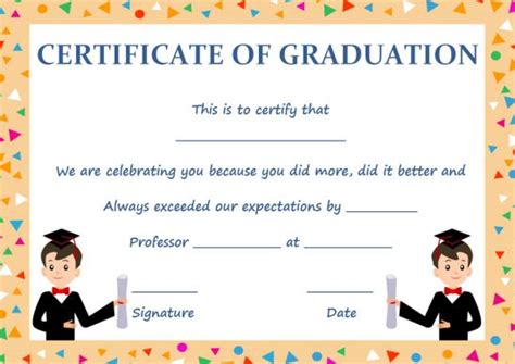 Awesome Collection Of Kids Certificate Template 20 Free Downloads In