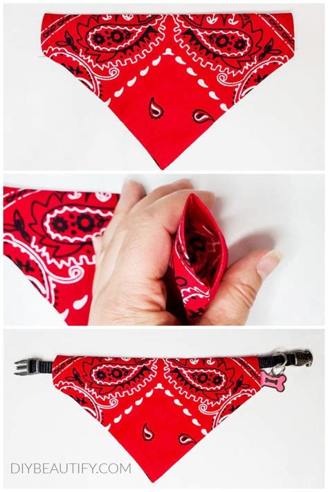 How To Make No Sew Over The Collar Bandanas For Your Dog Diy Beautify