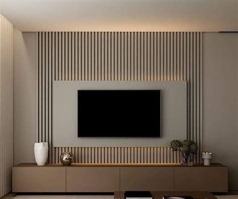 Wood Panel Tv Unit Feature Wall Living Room Living Room Wall Units