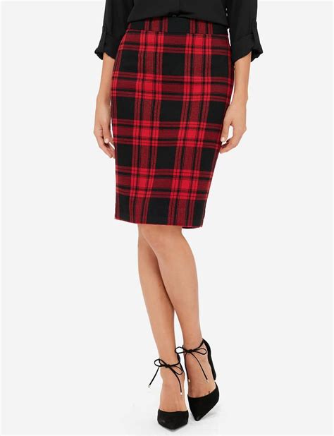 The Limited Plaid Pencil Skirt Plaid Pencil Skirt Fashion
