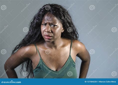 Young Beautiful And Stressed Black African American Woman Feeling Upset And Angry Gesturing