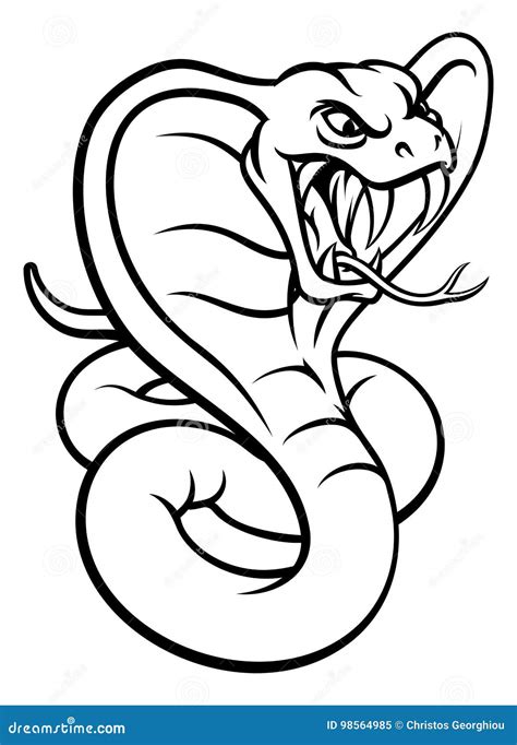 Cobra Snake Viper Mascot Stock Vector Illustration Of Python 98564985