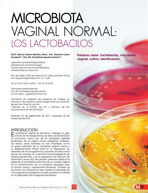 PDF Microbiota Vaginal Normal Los Lactobacilos