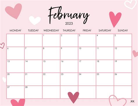 February 2023 Calendar Printable Cute Get Calender 2023 Update