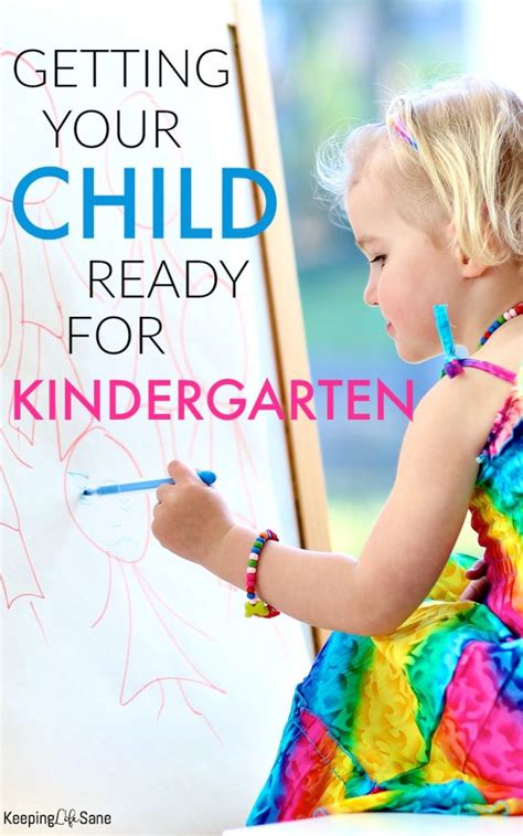 Getting Your Child Ready For Kindergarten Keeping Life Sane