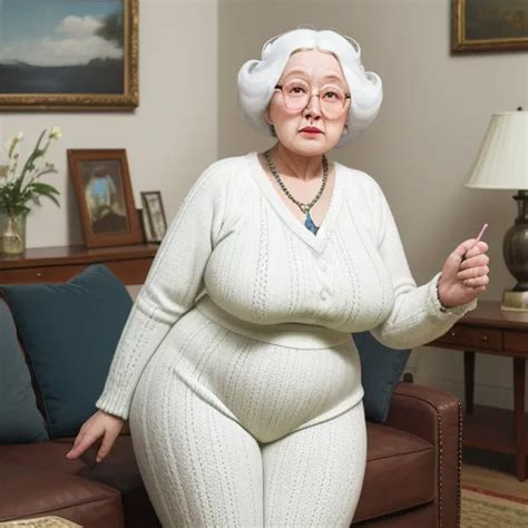 Ai Image Generator From Text White Grandma Knitting Big Wide Hips Big Thighs