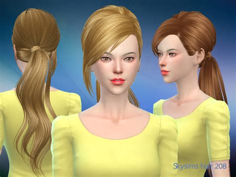 Sims 4 Hairs ~ Butterflysims Hair 208 By Skysims