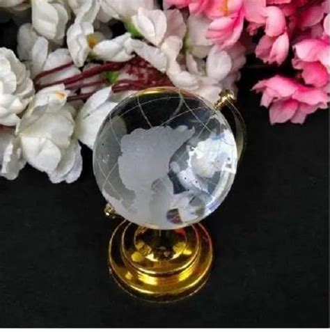 Crystal Globe For Prosperity Healing Gemstone Desk And Table Top World