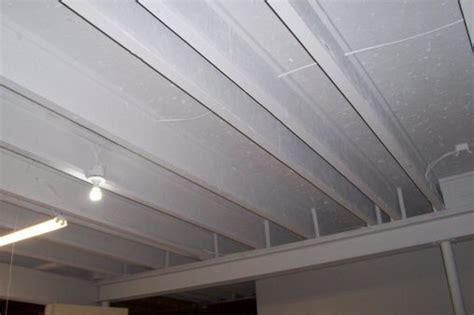 How To Paint A Basement Ceiling With Exposed Joists For An Industrial