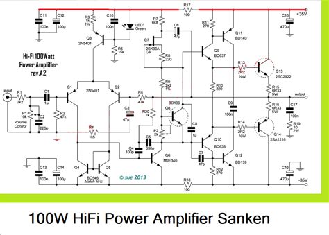 Alibaba.com offers 797 professional power amplifier schematic diagram products. 100W HiFi Power Amplifier circuit with Sanken - Electronic Circuit