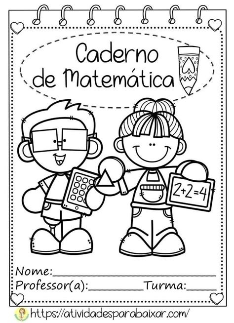 Pin De Paula Baesso Em Escola Capa De Caderno Cadernos De Matemática
