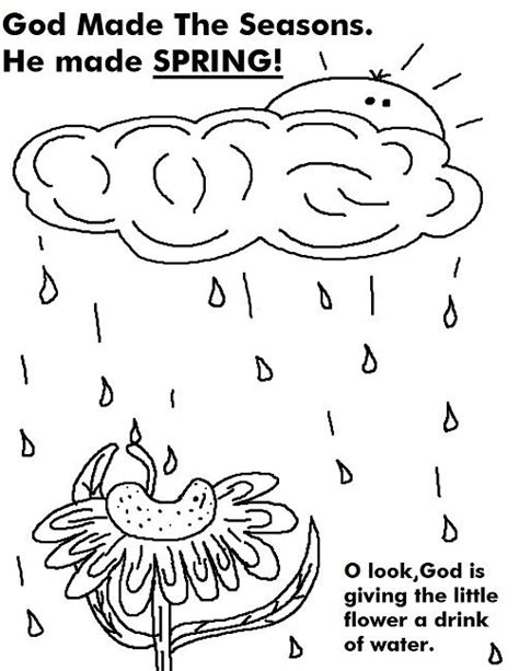 God Made Spring Coloring Page Coloring Pages