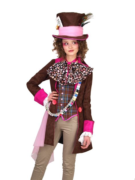 Following the recent tim burton film, a new version of the mad hatter has become popular with wild red hair and spooky white skin. Mad Hatter | Mad hatter costumes, Female mad hatter, Mad hatter diy costume