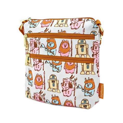 Loungefly Star Wars Pastel Yub Nub Ewok Aop Nylon Passport Bag