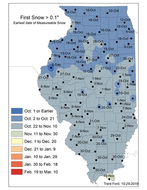 October Heat To Snow Illinois State Climatologist