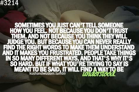 Sometimes You Just Cant Tell Someone How You Feel Not Because You Don