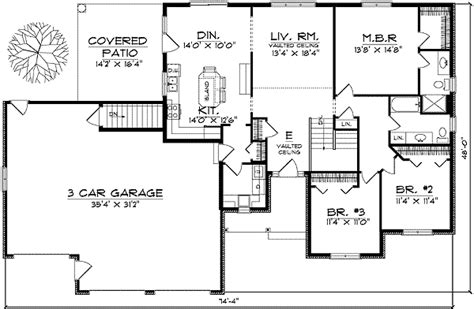 Traditional Ranch Style Home Plan 89130ah