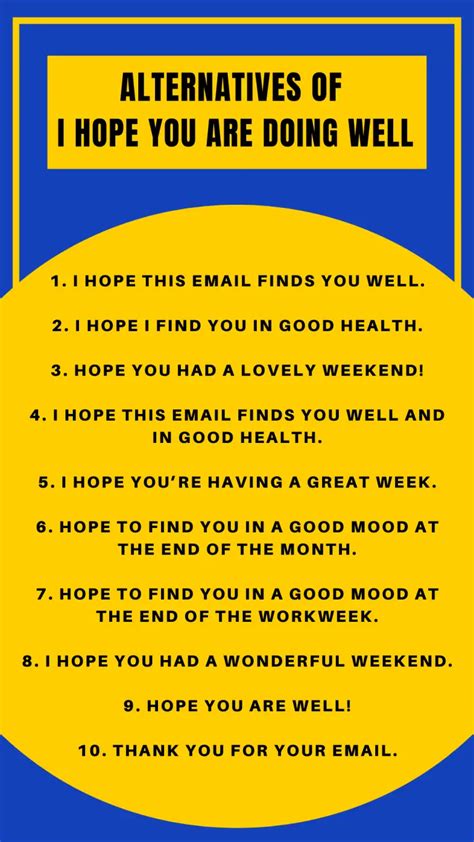 20 better ways than “i hope you are doing well to start your email