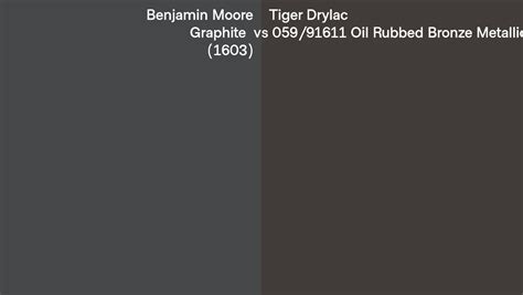 Benjamin Moore Graphite 1603 Vs Tiger Drylac 059 91611 Oil Rubbed
