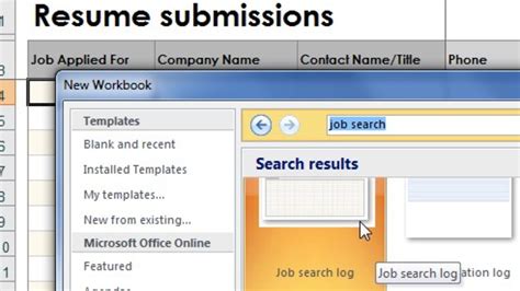 Job Search Tracking Spreadsheet — Db