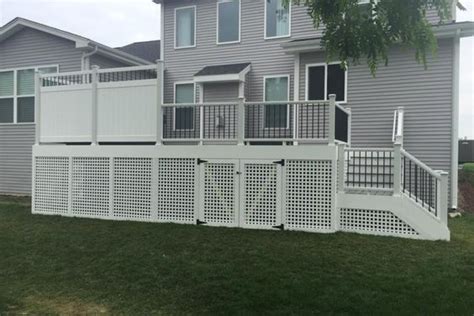 Check spelling or type a new query. Trex® Deck with White Privacy Wall & White Lattice ...