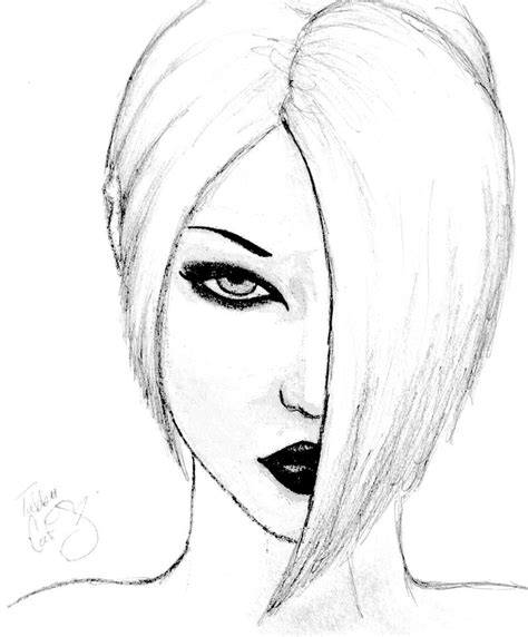 Vampire Girl Drawings Easy Sketch Coloring Page