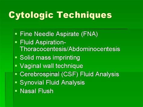 Cytology And Cytological Techniques Clinical Pathology Cytology The
