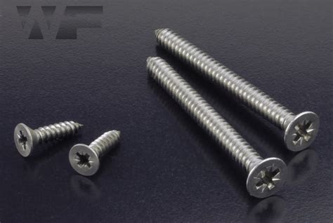 No8 Pozi Csk Self Tapping Screws Type C Ab Iso 7050 Din 7982z In