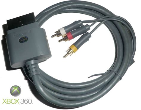 Genuine Microsoft Xbox 360 Standard Av Cable Composite Rca Audio Video