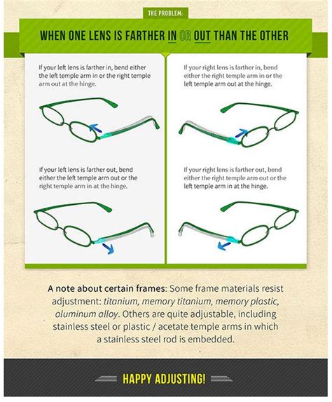Diy Guide To Adjusting Your Glasses Eye Exercises Optician Training Eye Facts